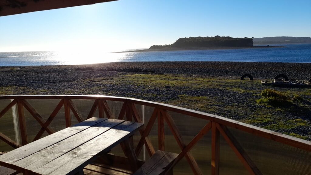 Cabanas on the coast, next to Hornopiren